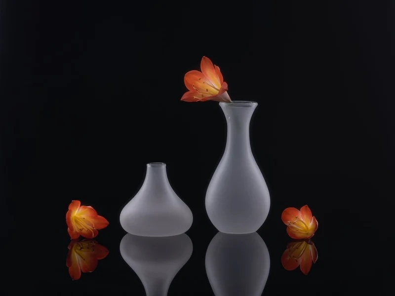 Orange Flowers and Vases
