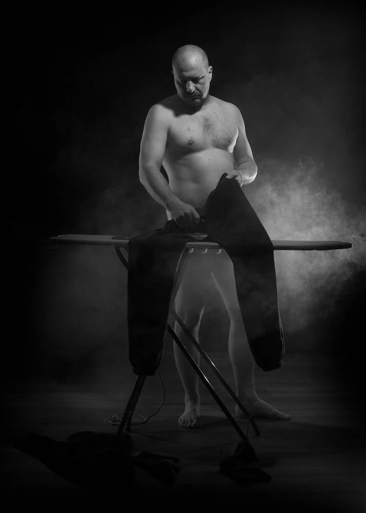 Man Ironing Steam
