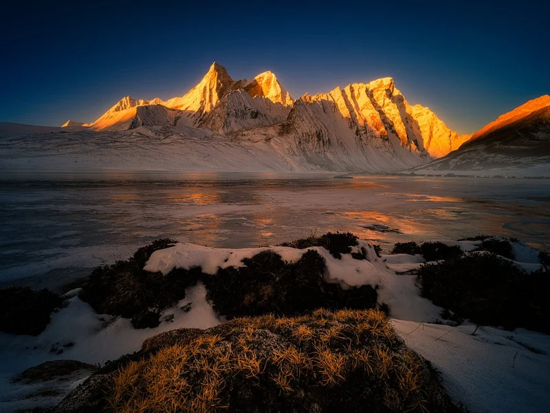 Golden Winter Peaks