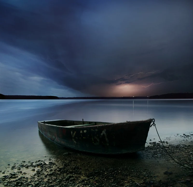 Night Storm Boat