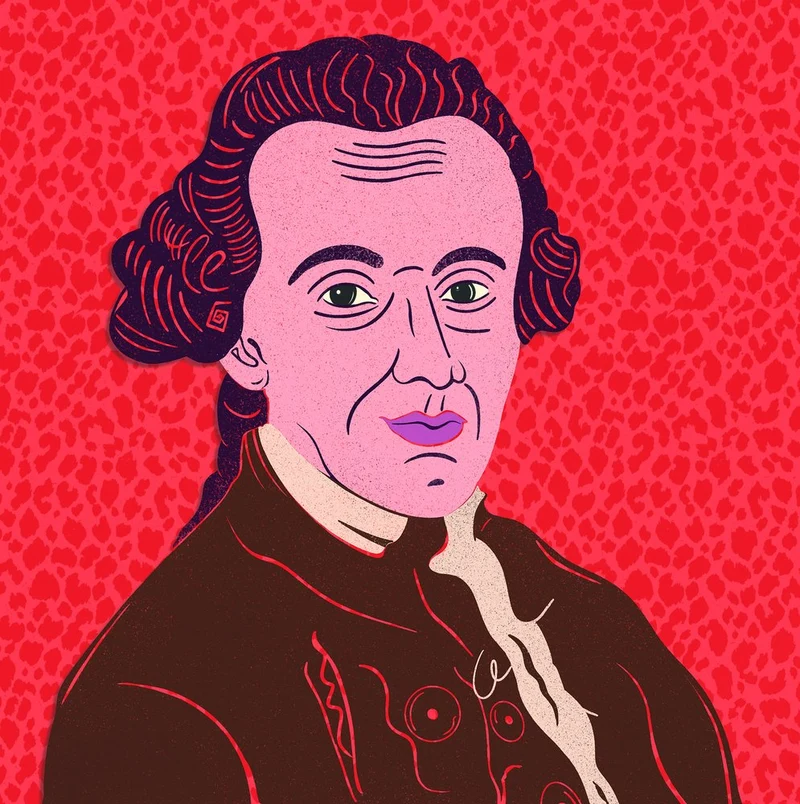 Pink Kant Historical Portrait