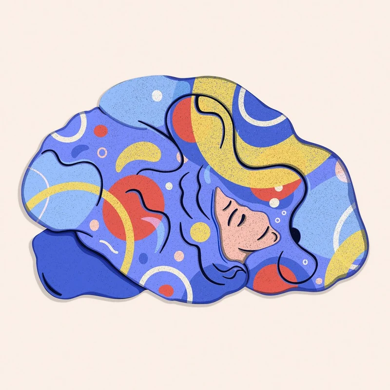 Colorful Abstract Brain