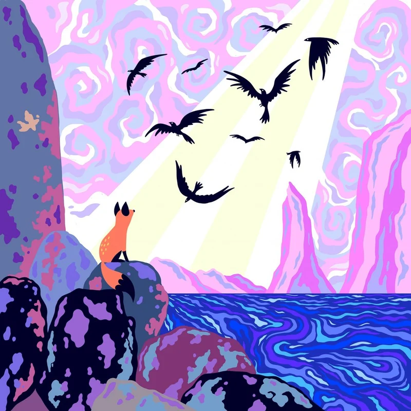 Dreamy Fox And Birds