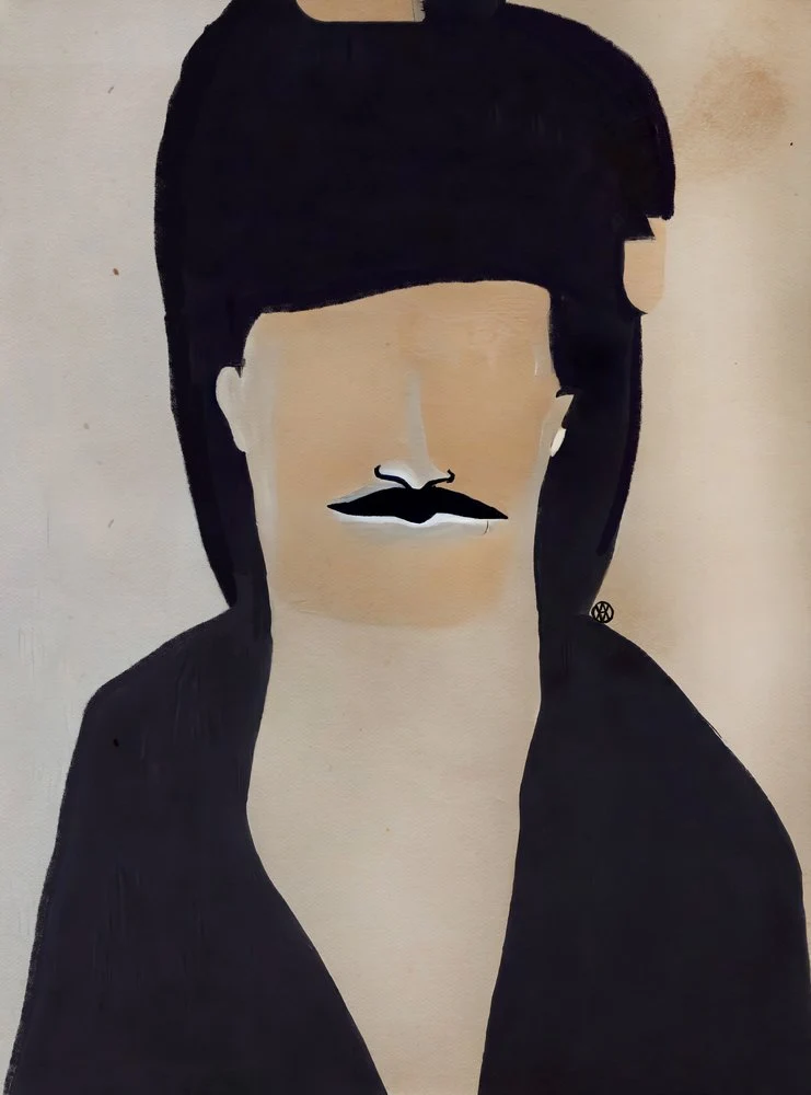 Abstract Man with Mustache