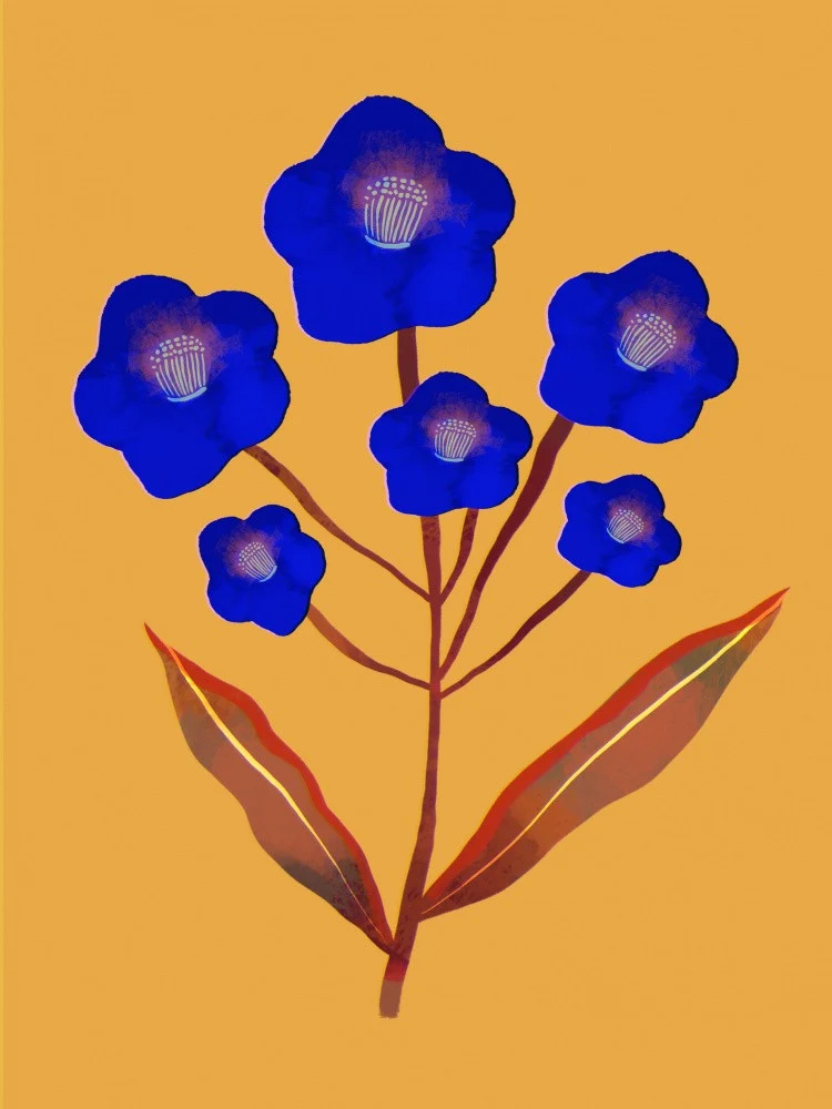 Bold Blue Blooms