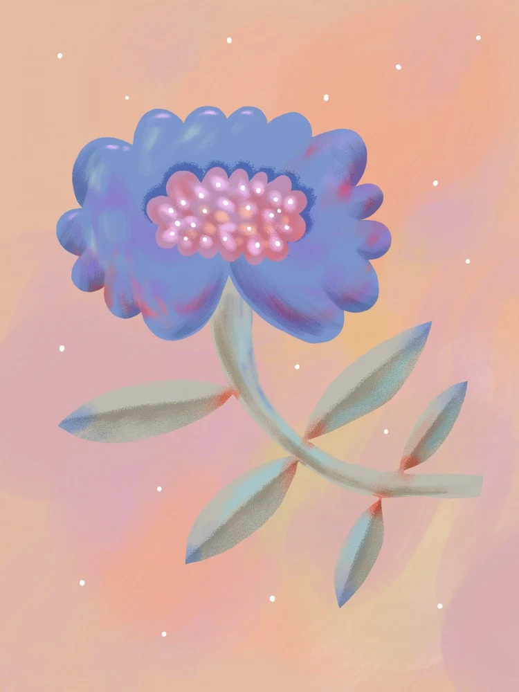 Elegant Blue Flower