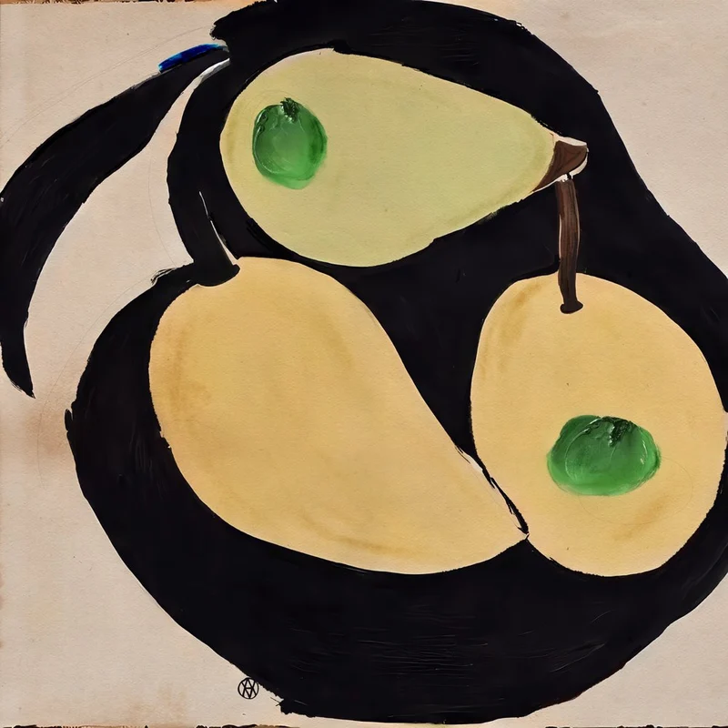 Modern Pears Still Life