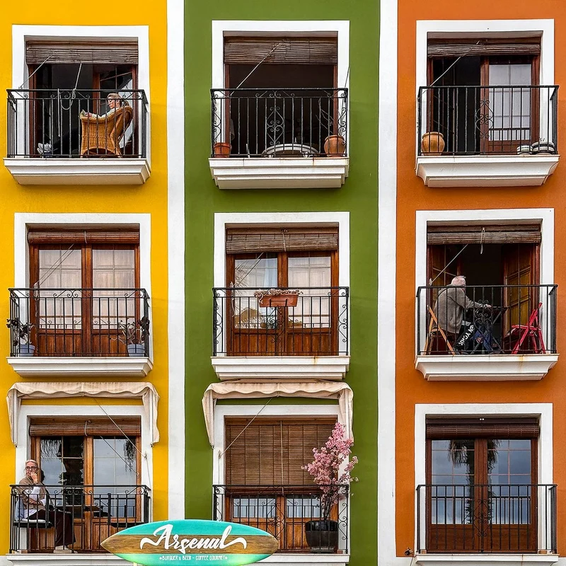 Colorful Balcony Life