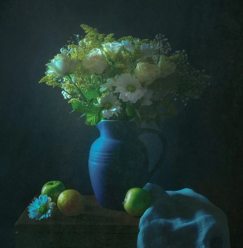 Dark Floral Still Life