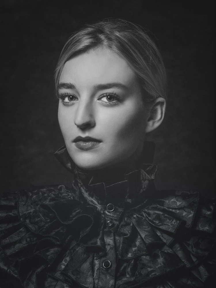 Elegant Ruffled Portrait