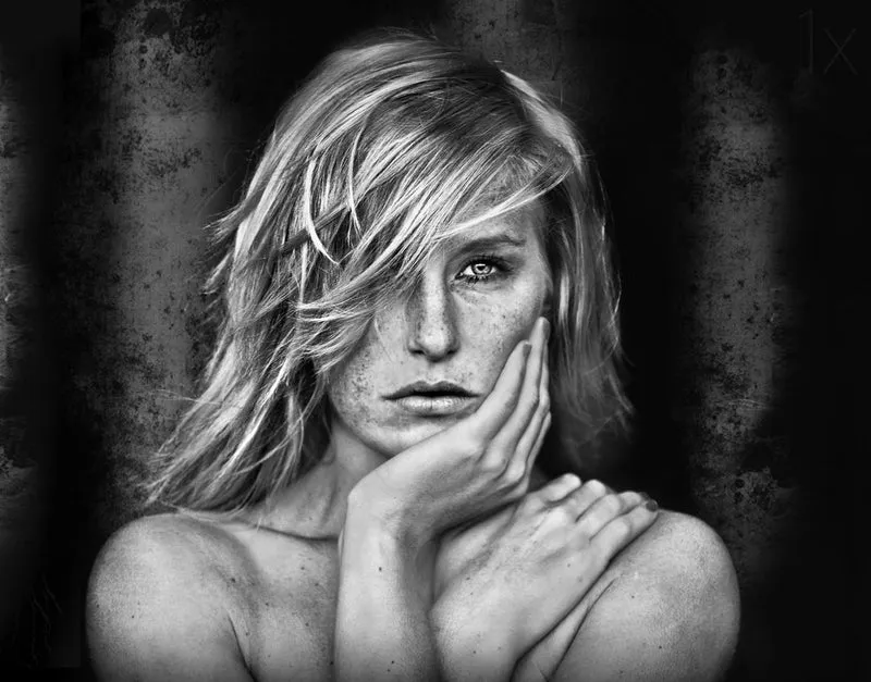 Intense Freckled Portrait