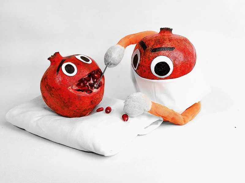 Funny Pomegranate Dental Visit