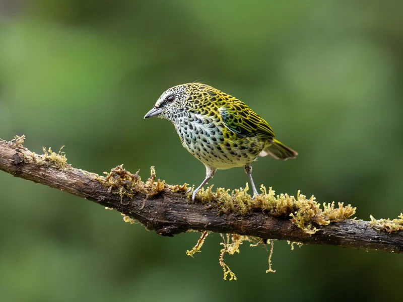 Spotted Green Tropical Bird