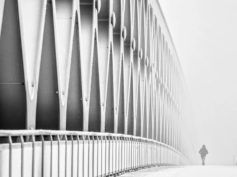 Solitary Winter Bridge