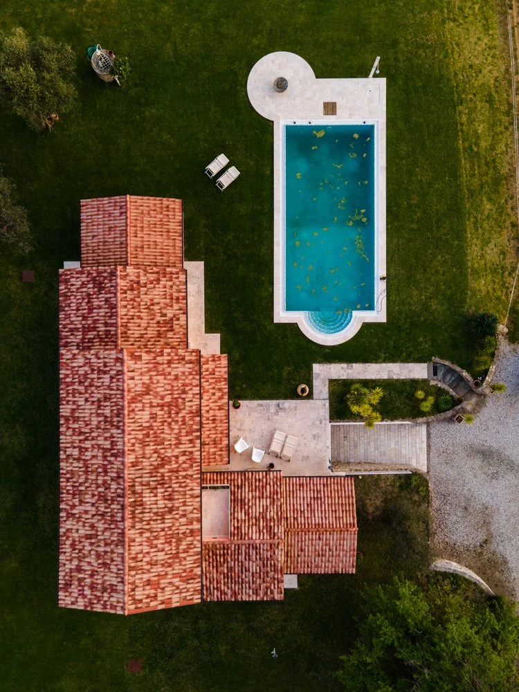 Aerial Mediterranean Villa