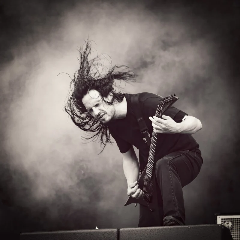Energetic Rock Guitarist