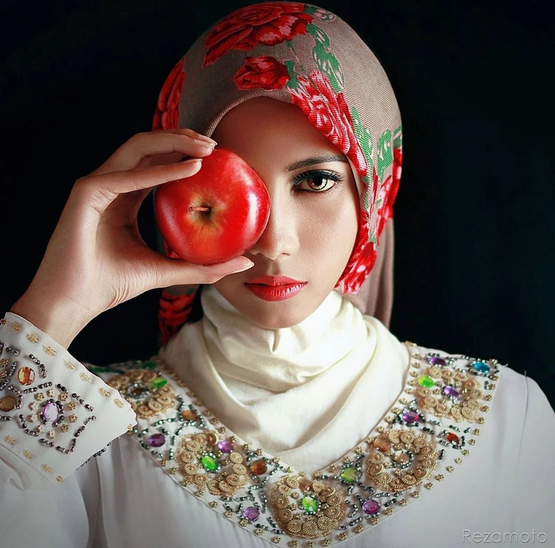 Red Apple Beauty Portrait