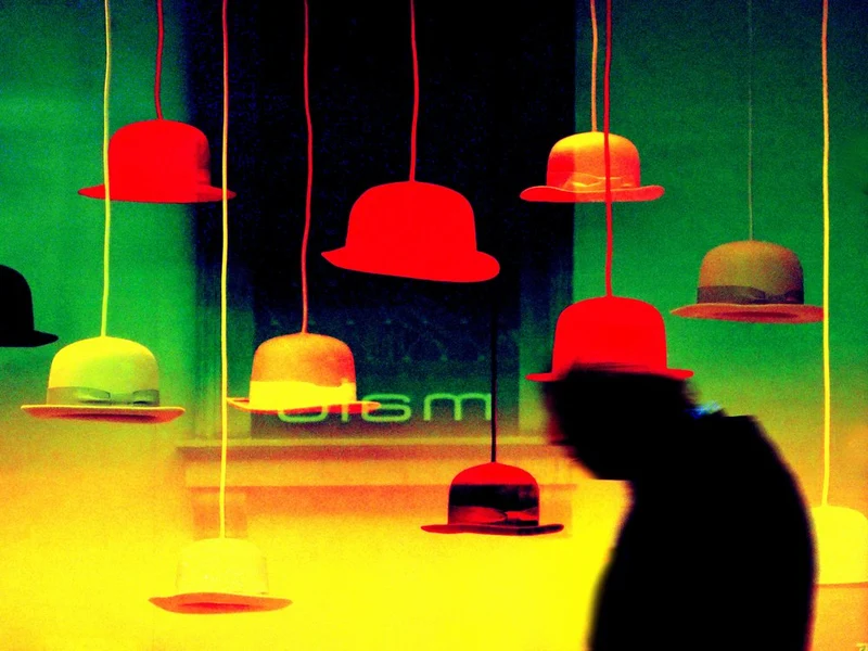 Vibrant Hats Urban Scene