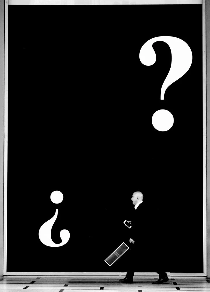 Man Ponders Questions