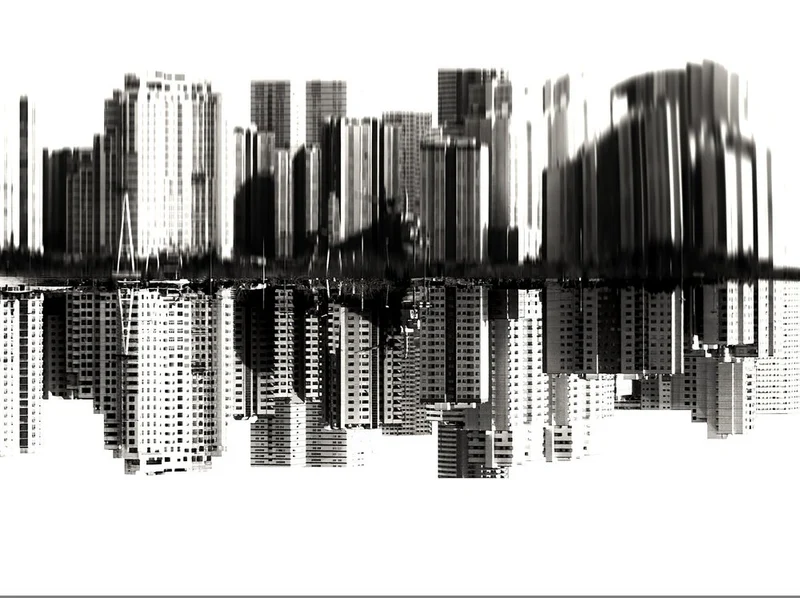 Mirrored City Skyline