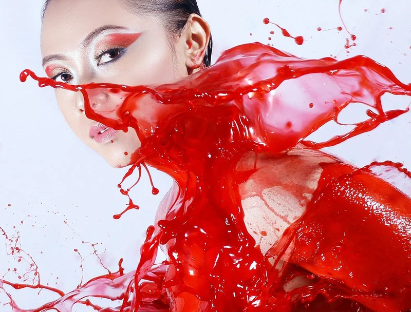Artistic Red Splash
