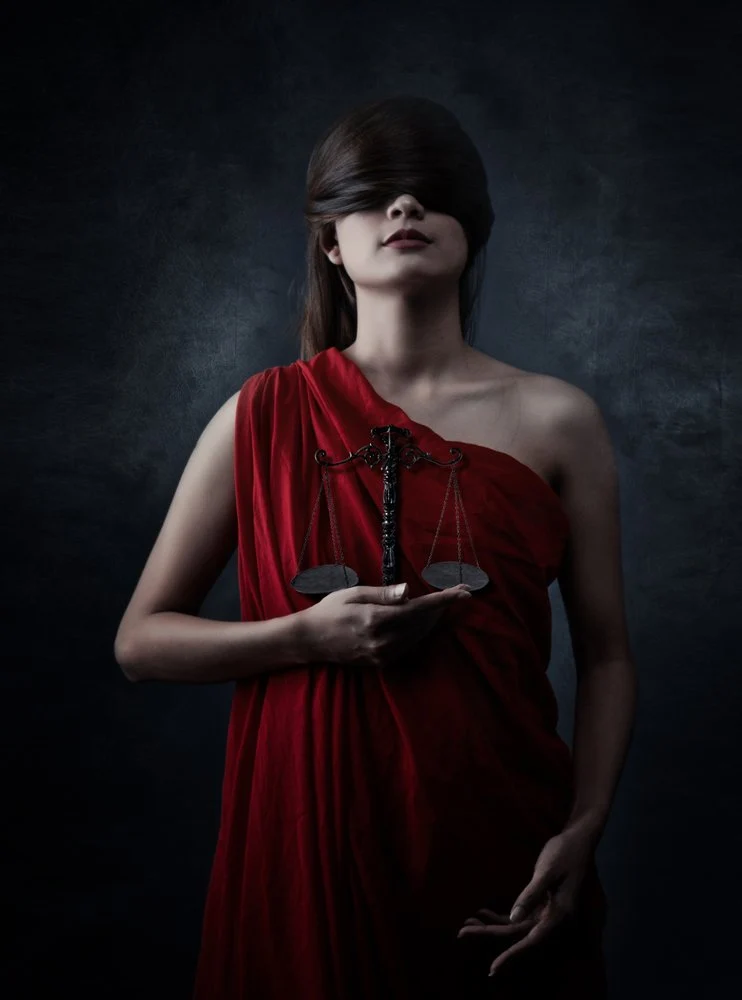 Blindfolded Lady Justice