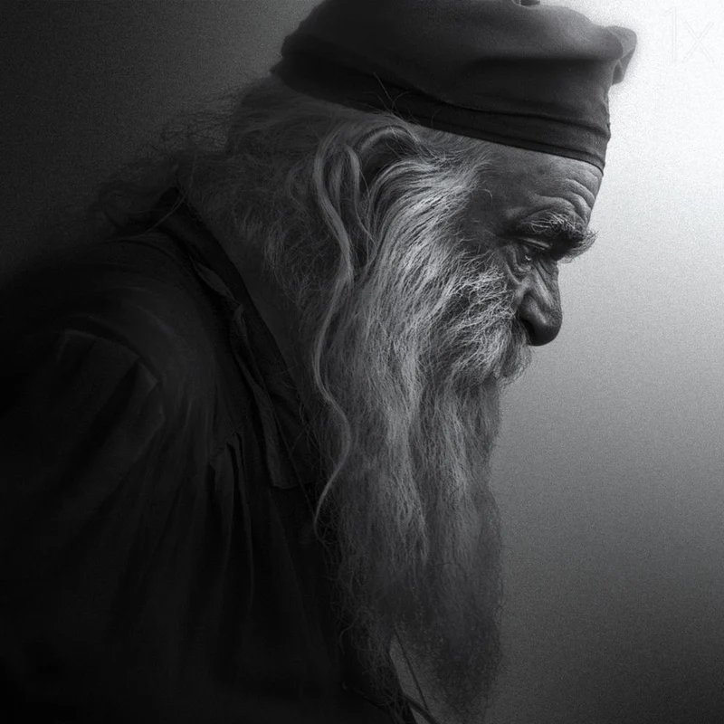 Contemplative Old Man