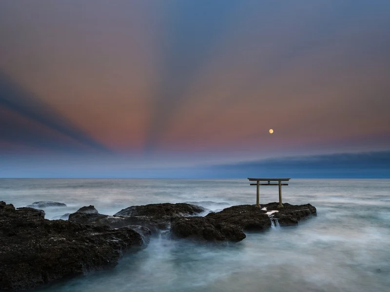 Moon Over Torii Gate