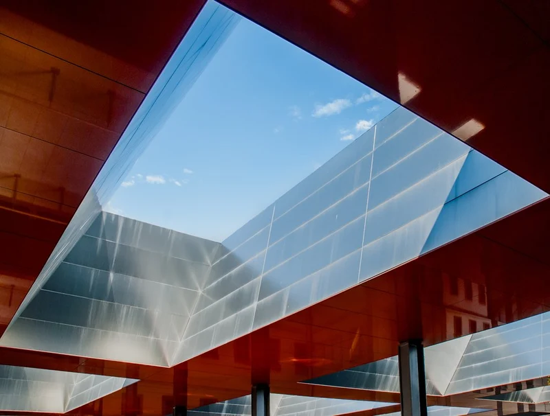 Modern Red Skylight