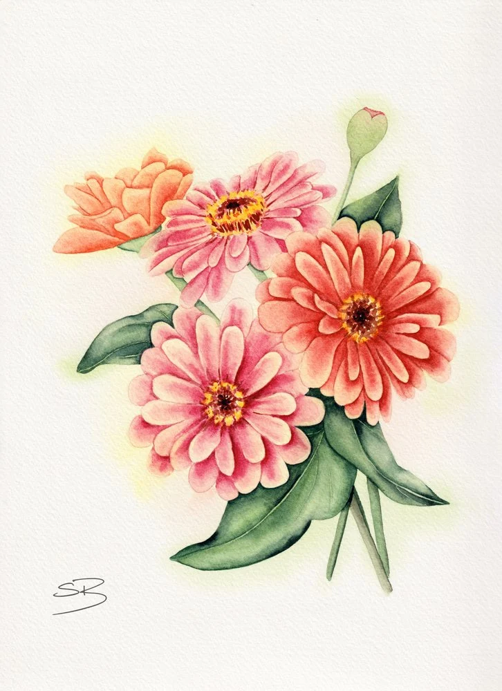 Vibrant Zinnia Bouquet