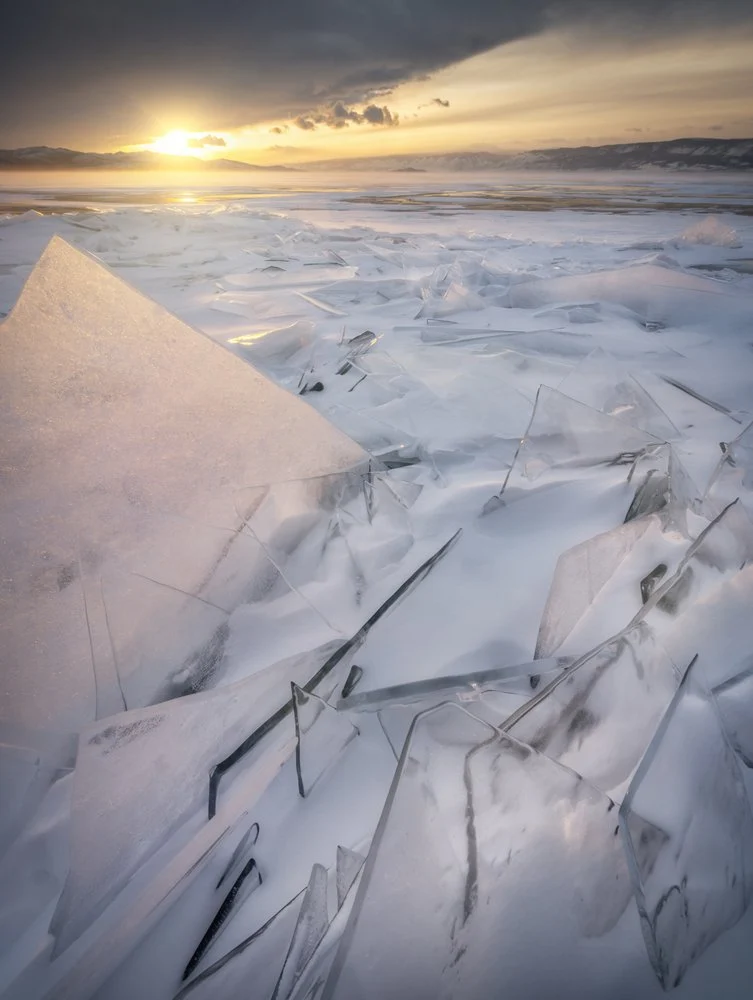 Frozen Shards Sunset