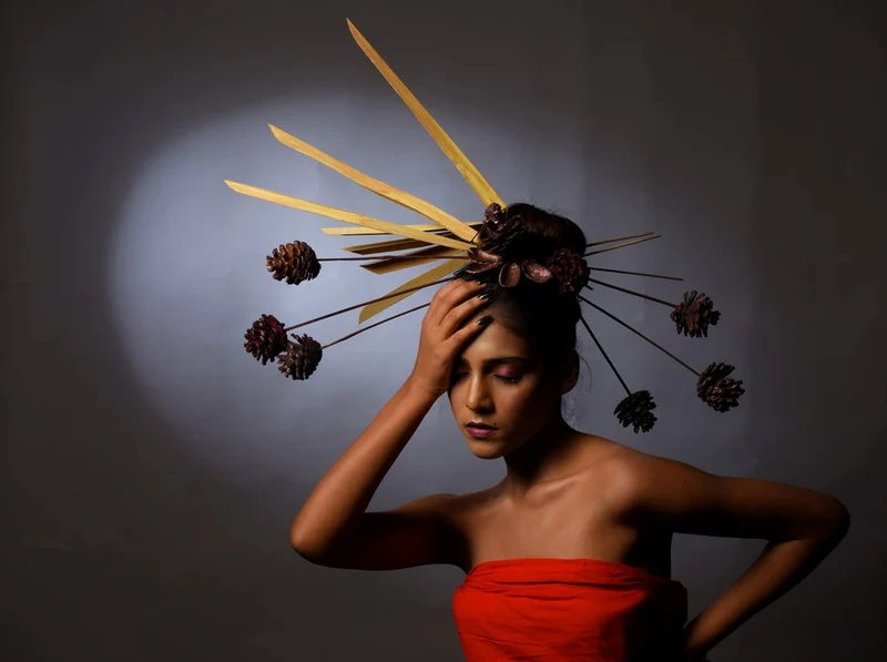 Pensive Woman Headdress
