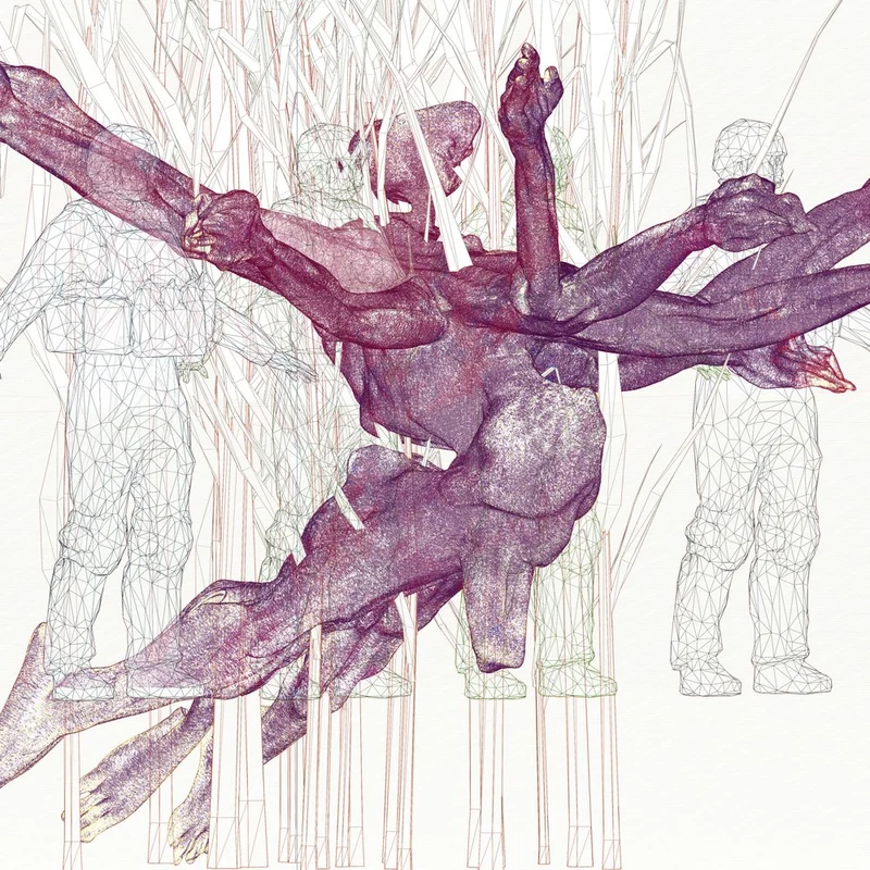 Digital Wireframe Figures