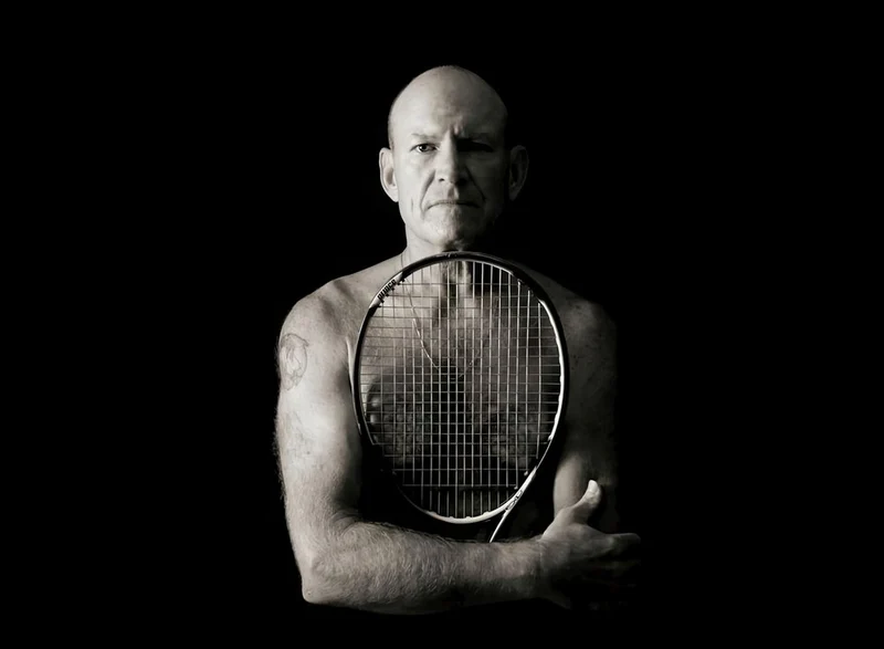 Intense Tennis Player Portrait