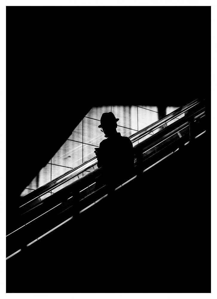 Mysterious Man Escalator