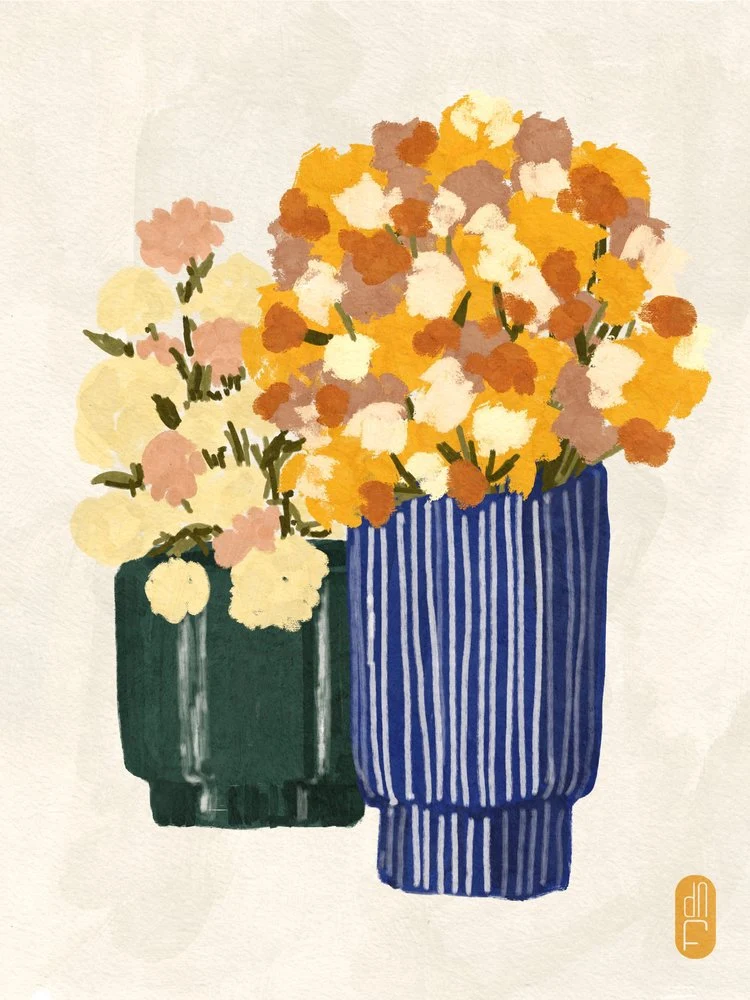 Colorful Floral Vases