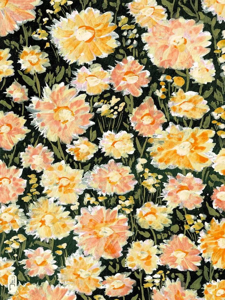 Vibrant Floral Impression