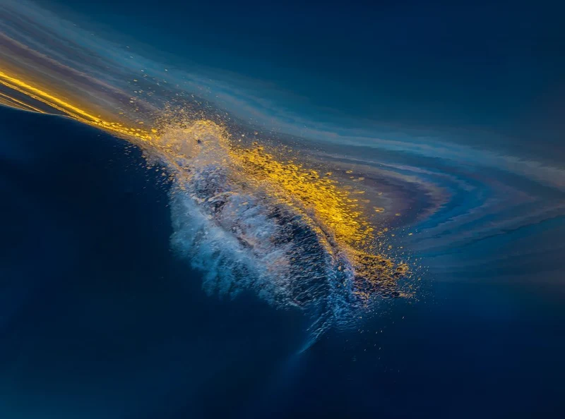 Golden Wave Splash