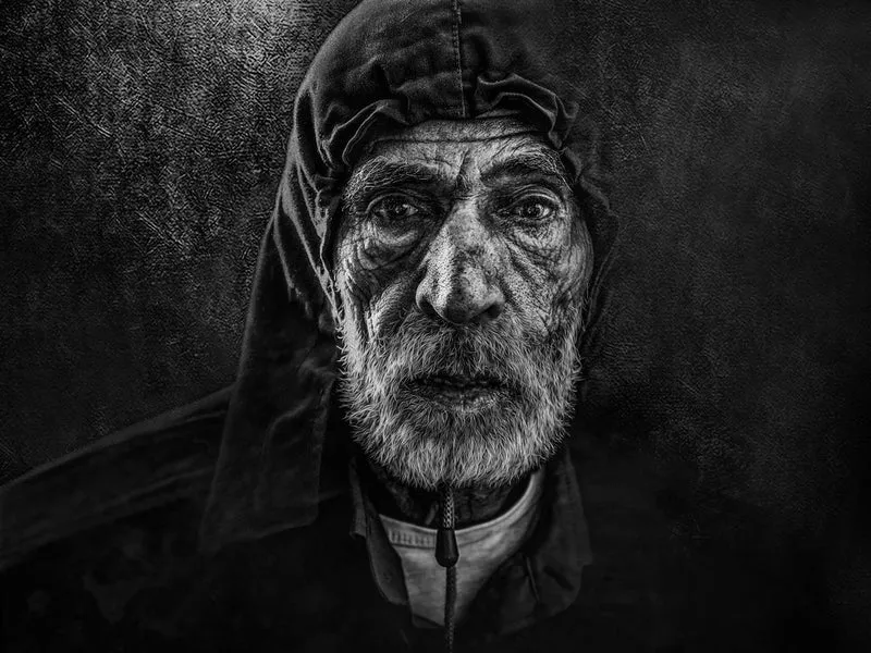 Intense Elder Gaze