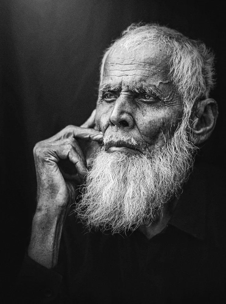 Thoughtful Bearded Man
