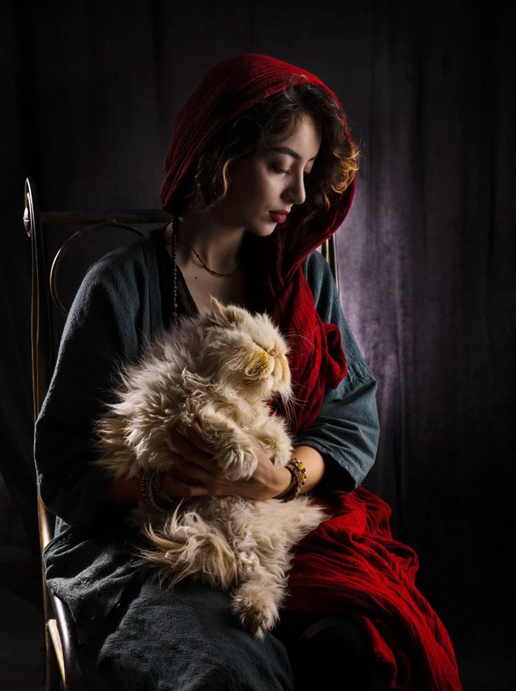 Gentle Woman and Cat