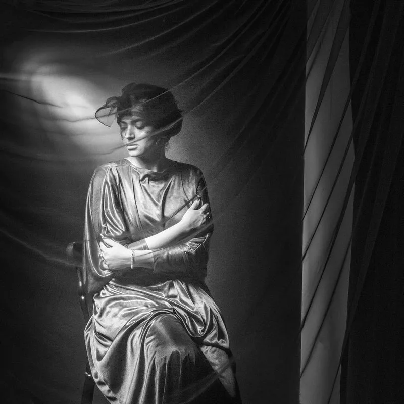 Pensive Veiled Portrait
