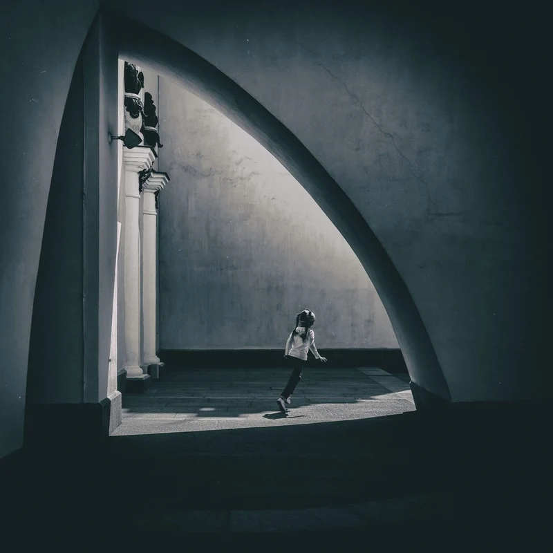 Girl in Grand Archway