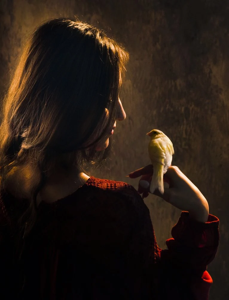 Gentle Woman and Bird