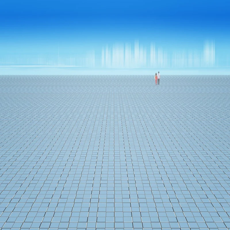 Couple On Blue Horizon