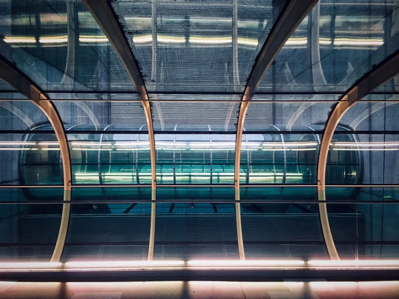 Glass Tunnel Reflections