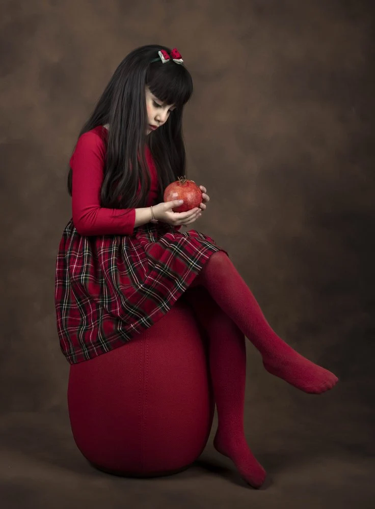 Red Girl with Pomegranate