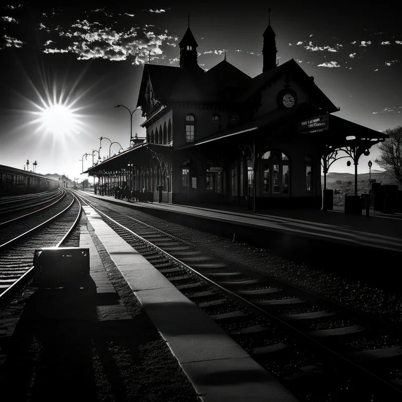 Sunlit Railway Station
