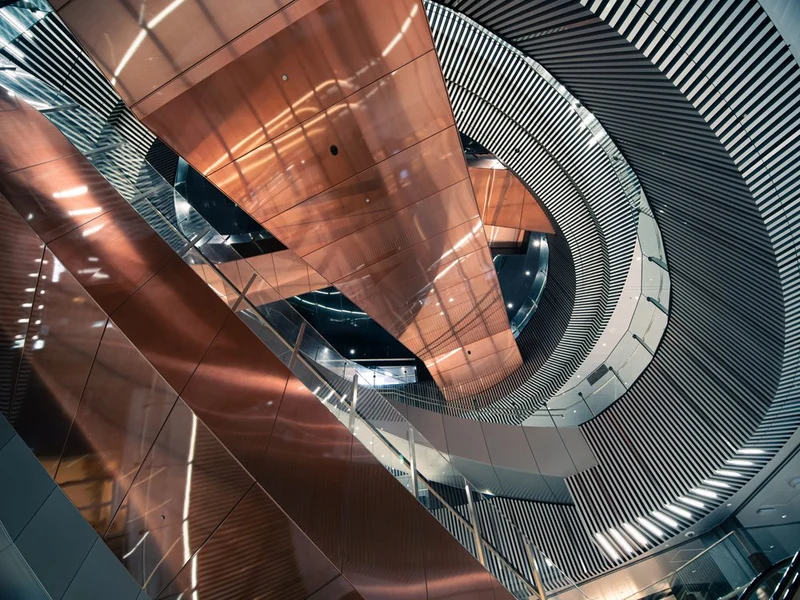 Spiraling Copper Atrium