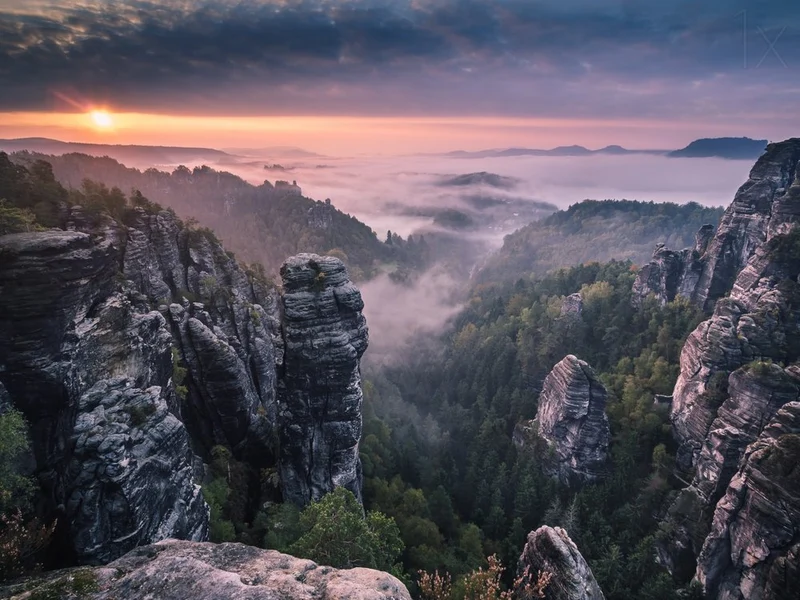 Misty Mountain Sunrise
